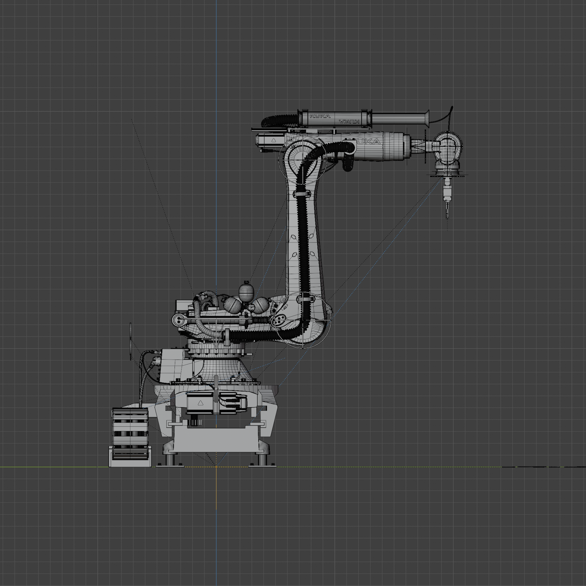 Industrial robot KUKA KR210 + Flange + Linear + Gripper+ Armature (Bones) preview image 8
